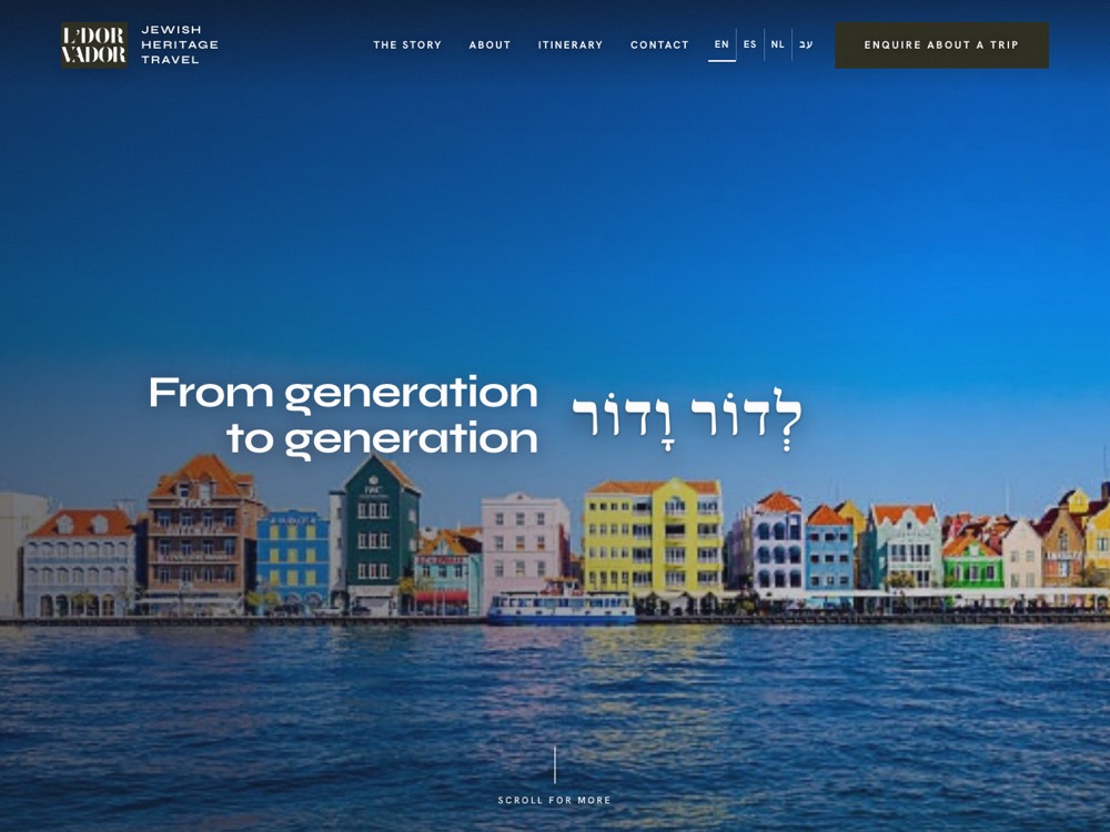 L'Dor Vador Jewish heritage travel website, in progress